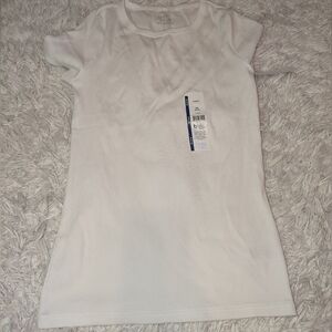 Nwt Time and Tru Classic Ribbed White Tee